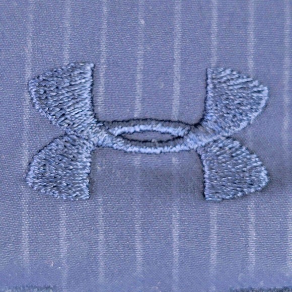 Under Armour UA Mens 34 x 11" Navy Blue Stripe Performance Golf Shorts Flat - Picture 4 of 9